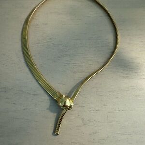 Gold snake chain with panther head Necklace